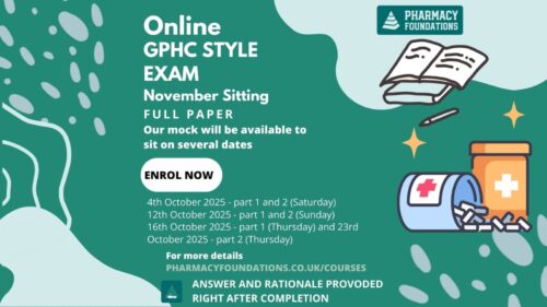 📝Online GPhC-Style Mock Exam 2025 (November sitting)